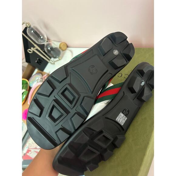 Gucci Men's Web Leathered Thong Sandals *Size 9* - Picture 3 of 4